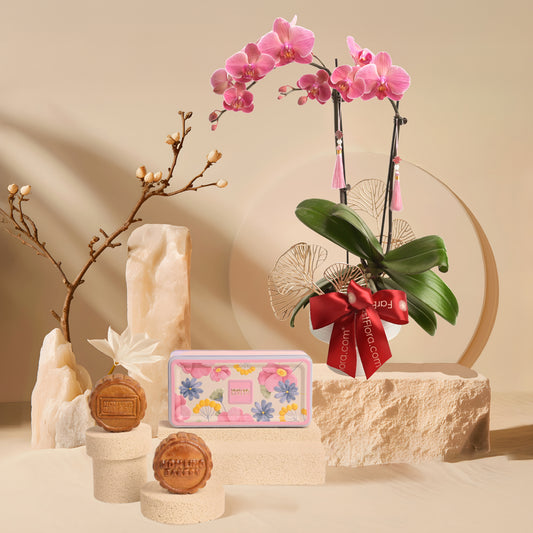 Celestial Orchid Delight x Mdm Ling Traditional Mooncake 2pcs Gift Set (Halal-Certified)