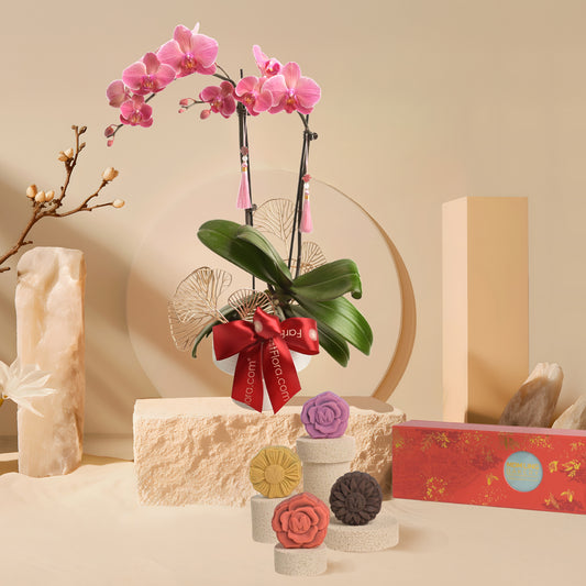 Celestial Orchid Delight x Mdm Ling Signature Mooncake 4pcs Gift Set (Halal-Certified)