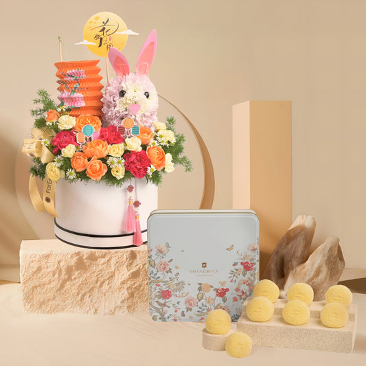 Lantern Bunny Bloom Box x Shangri-La Durian Snowskin 8pcs Gift Set