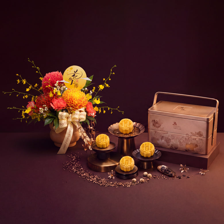 Golden Joy x Marriott Singapore Mao Shan Wang Durian Premium Snowskin Mooncakes 8pcs Gift Set