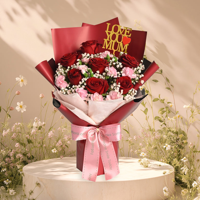 Unwavering Heart – Roses - Flower Bouquet