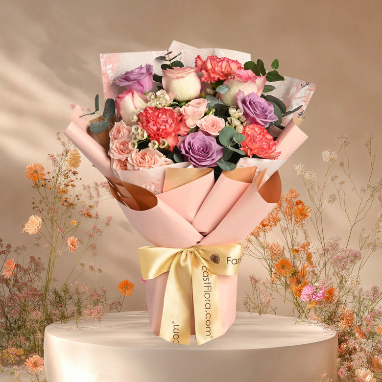 Pillar Of Strength – Roses, Carnations - Flower Bouquet