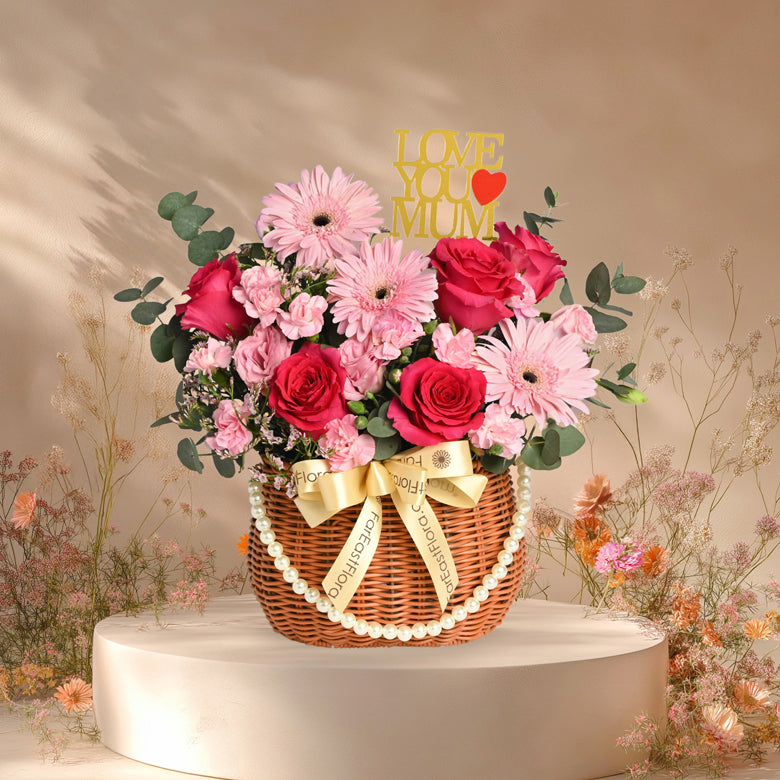 Basket of Unconditional Love – Table Flowers