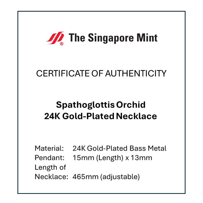 The Singapore Mint Floral 24K Gold Necklace x Flowers Gift Set