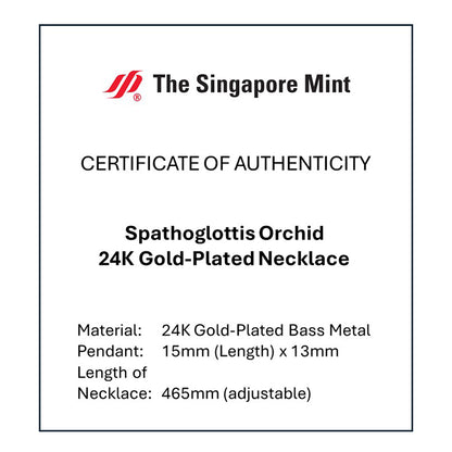 The Singapore Mint Floral 24K Gold Necklace x Flowers Gift Set