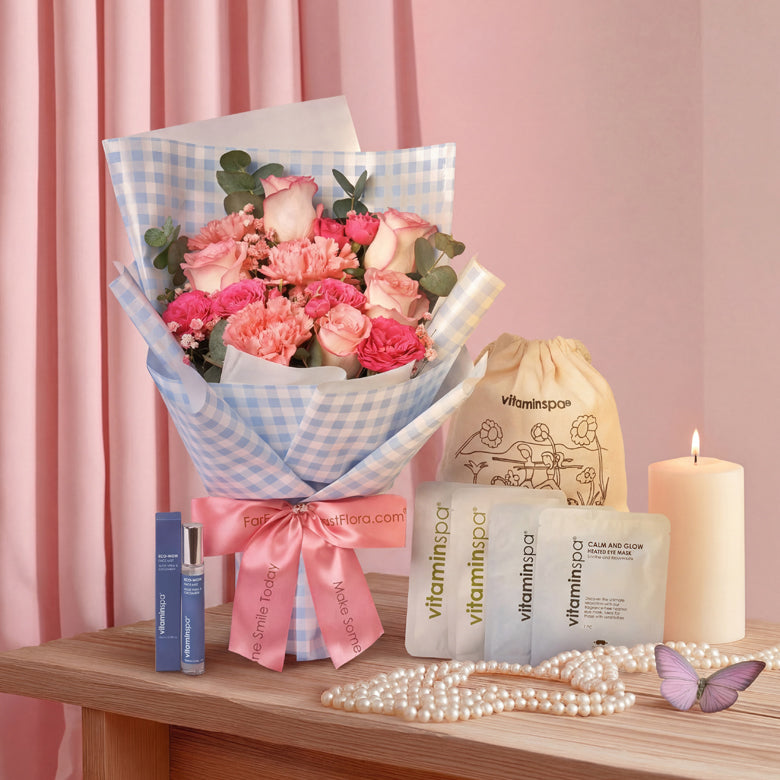 Mom’s Self-Care Treat - Vitaminspa x Flowers Gift Set