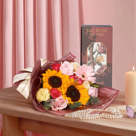 Blooming Serenity - La'Vie Parfaite Diffuser - The Rose Island x Flowers Gift Set