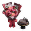Flowers with Shangri-La Chocolate Truffle Cake
