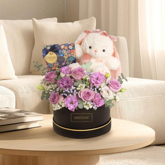 Hop into My Heart – Chocolate, Flower Box & Plush