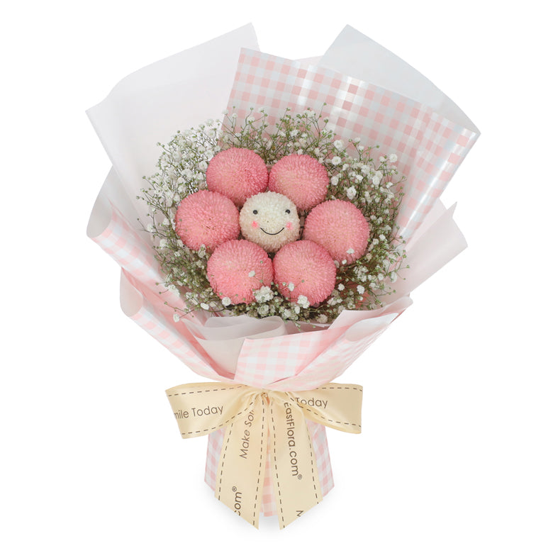 Far East Flora Smiley Daisy - Flower Bouquet