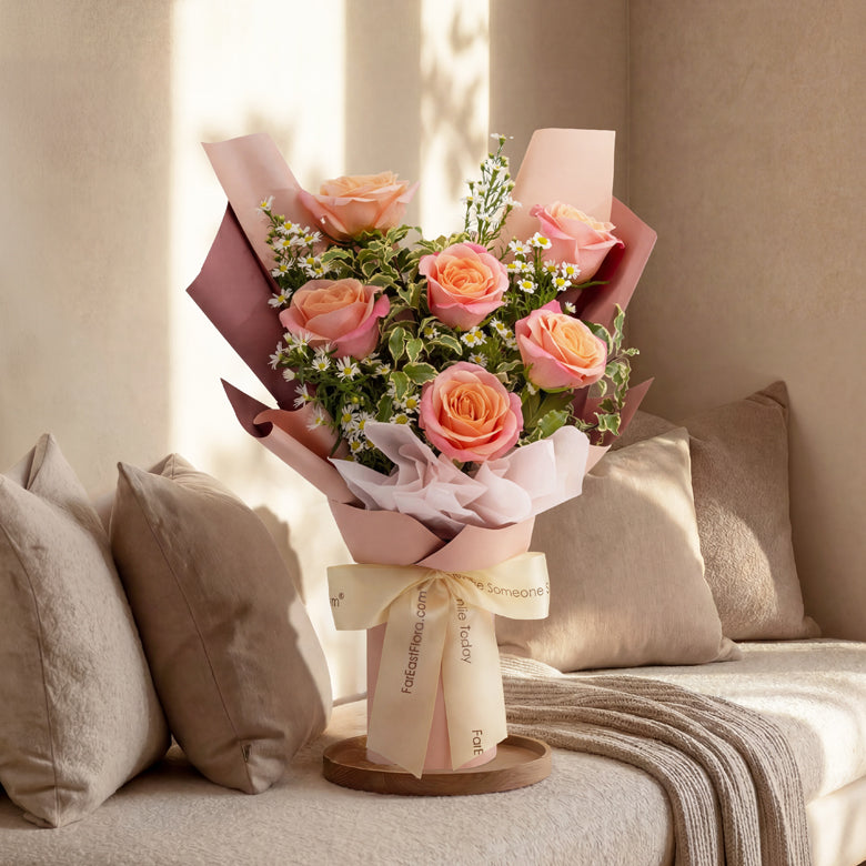 Coral Embrace — Flower Bouquet