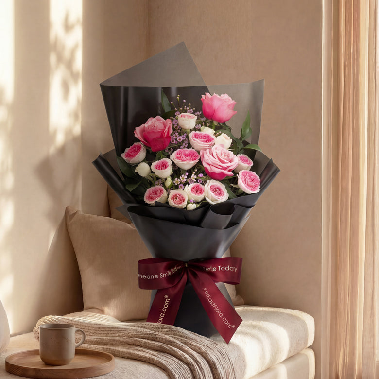 Midnight Blush — Flower Bouquet