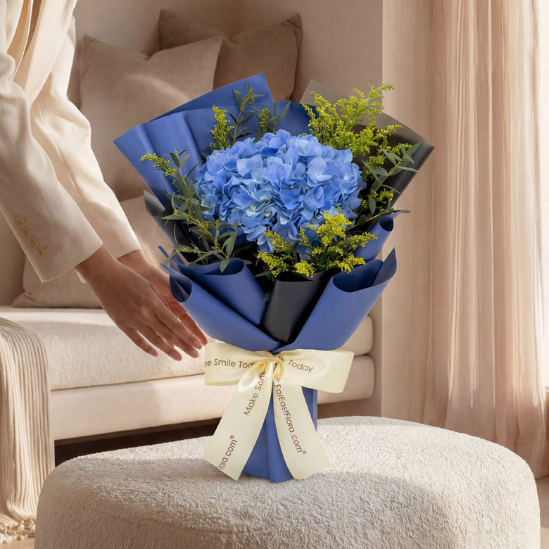 Indigo Calm — Flower Bouquet