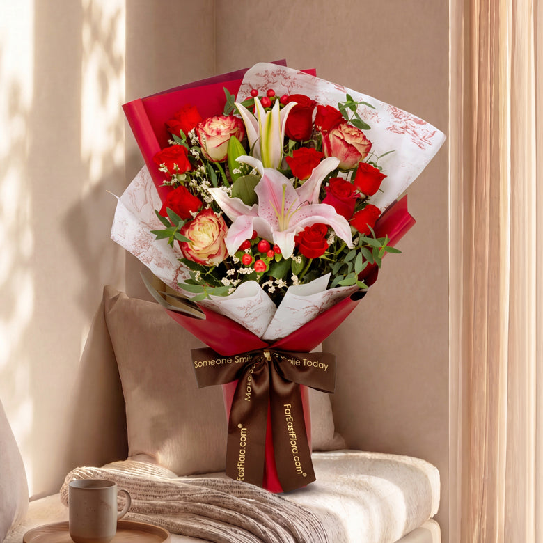 Bordeaux Bloom — Flower Bouquet