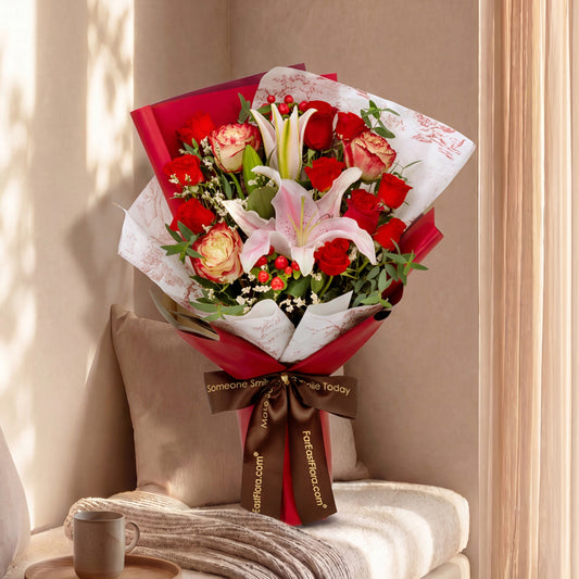 Bordeaux Bloom — Flower Bouquet