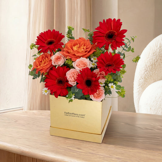 Tangerine Sunburst – Table Flowers