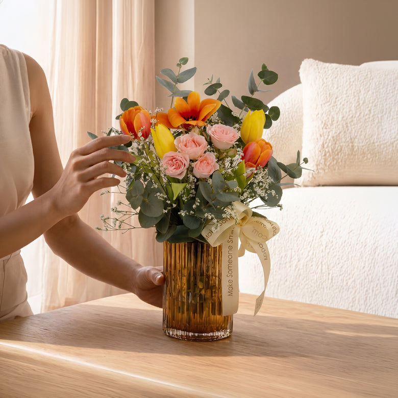 Apricot Dance – Table Flowers