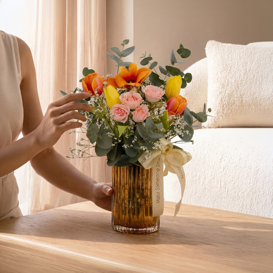 Apricot Dance – Table Flowers