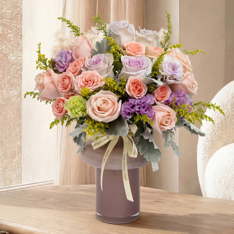 Mauve Devotion – Table Flowers