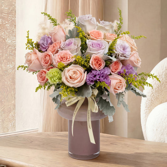 Mauve Devotion – Table Flowers