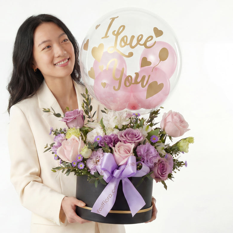 The Love Note – Bobo Balloon Table Flowers