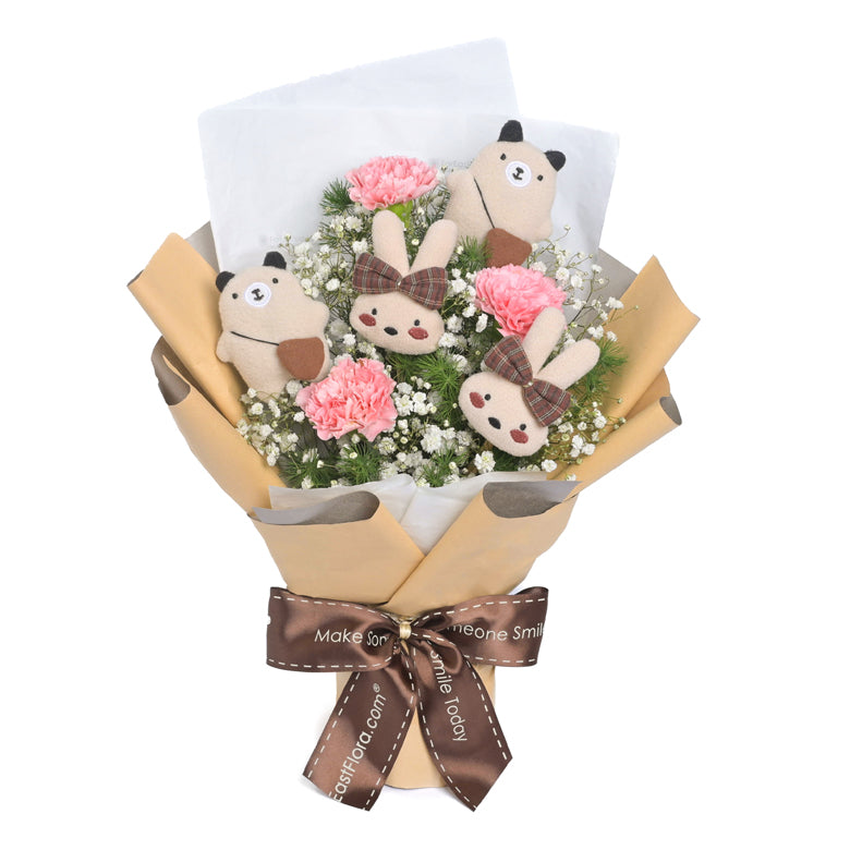 The Best Pair – Flower Bouquet & Plush