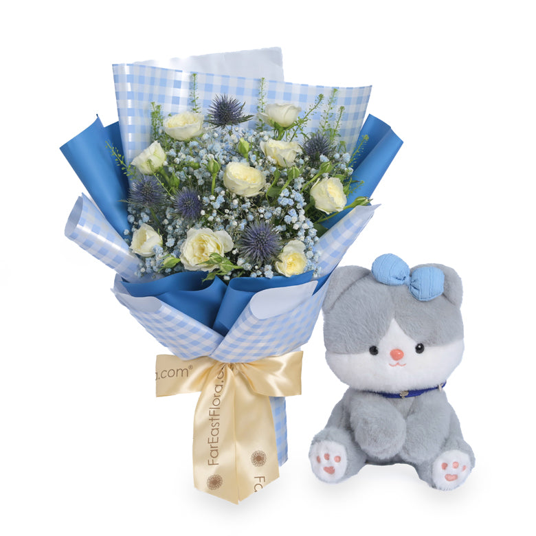 Bluebell Buddy - Flower Bouquet & Plush