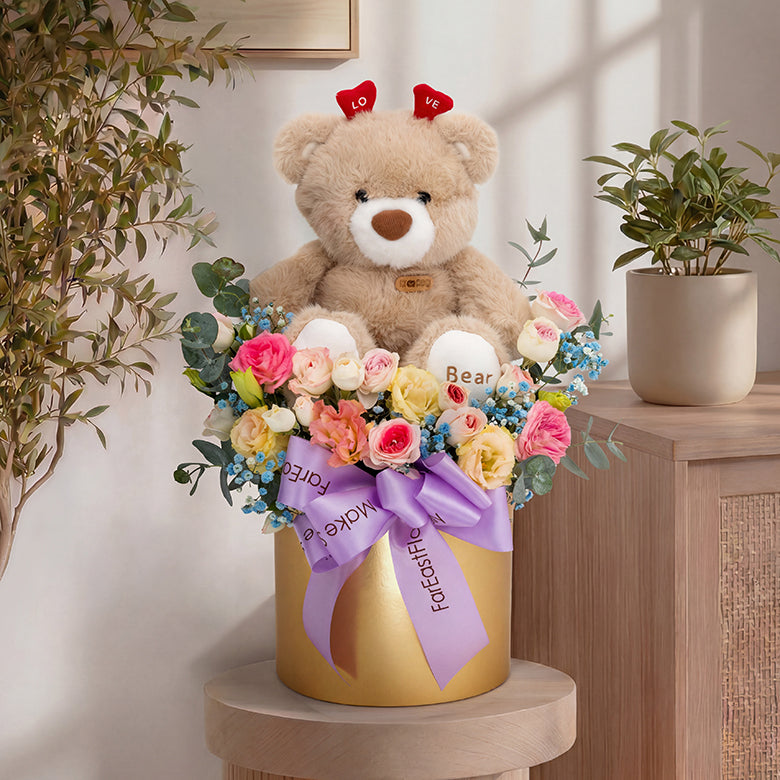 Dreamy Love – Flower Box & Plush