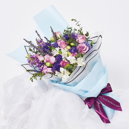 Mulberry Blooms - Premium Rose Bouquet