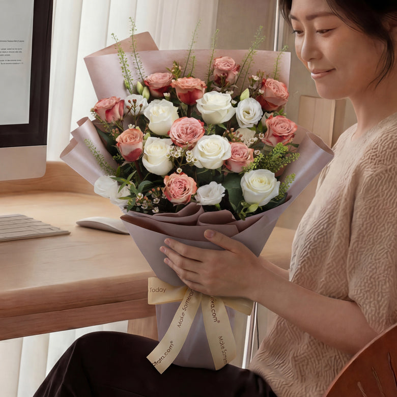 Cashmere Rose Premium Roses – Flower Bouquet