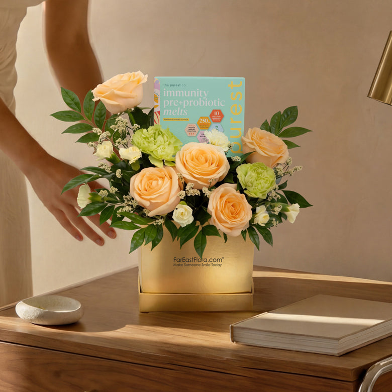 Purest Immunity Pre+Probiotic Melts x Flowers Gift Set