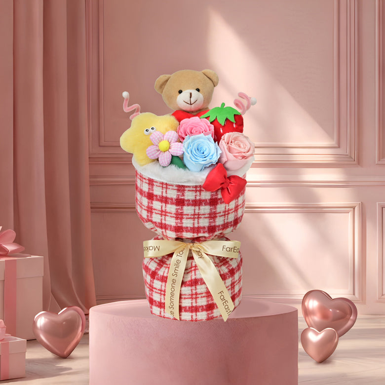 Sweetheart Surprise – Preserved Hand Bouquet