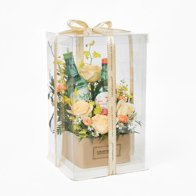 Love You Soju Much - Soju x Flowers Gift Set