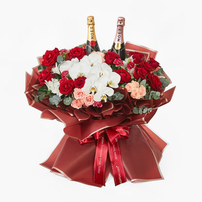 A Toast to Love - Moet Champagne x Flowers Gift Set