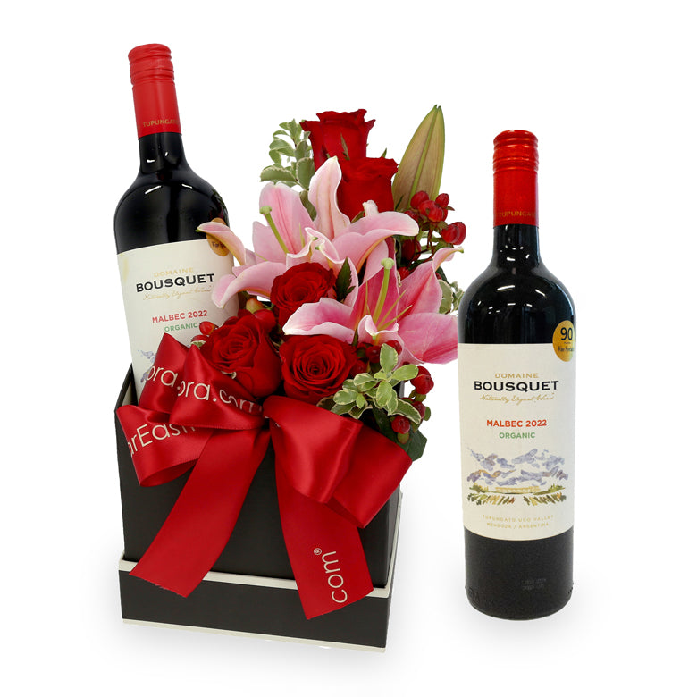 Domaine Bousquet Organic Malbec x Flowers Gift Set