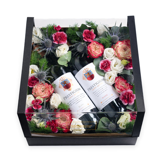 Prestigium Cuvée Rouge & Blanc x Flowers Gift Set