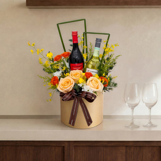 Two to Toast - JP. Chenet Sweet Wine Duo x Flowers Gift Set