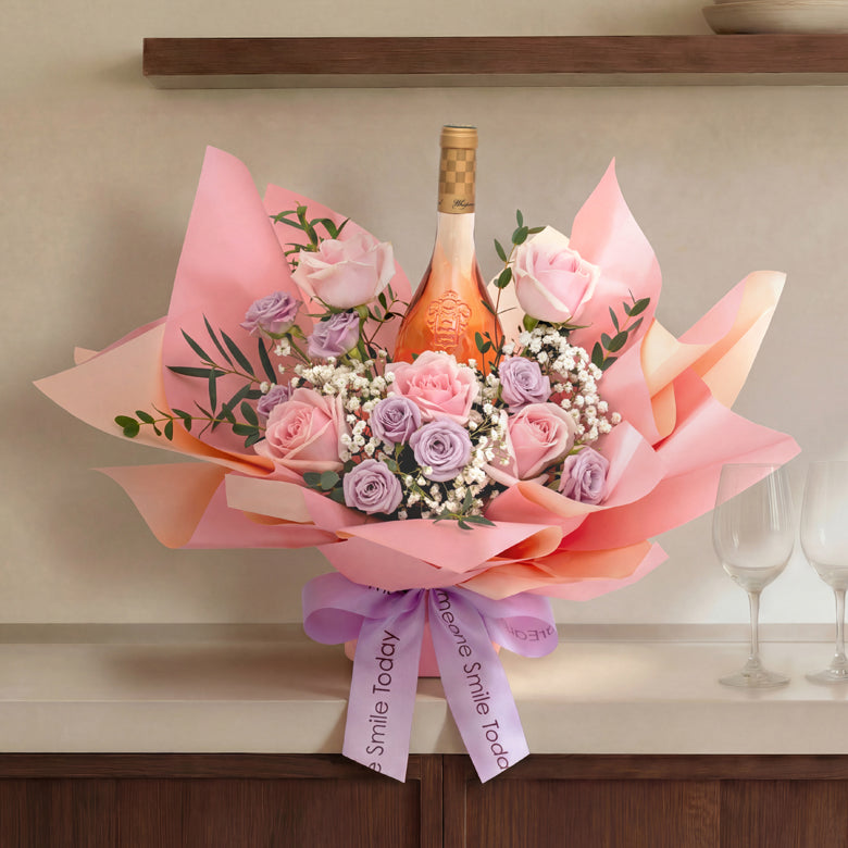 Rosé Reverie - Chateau D'Esclans Rosé x Flowers Gift Set