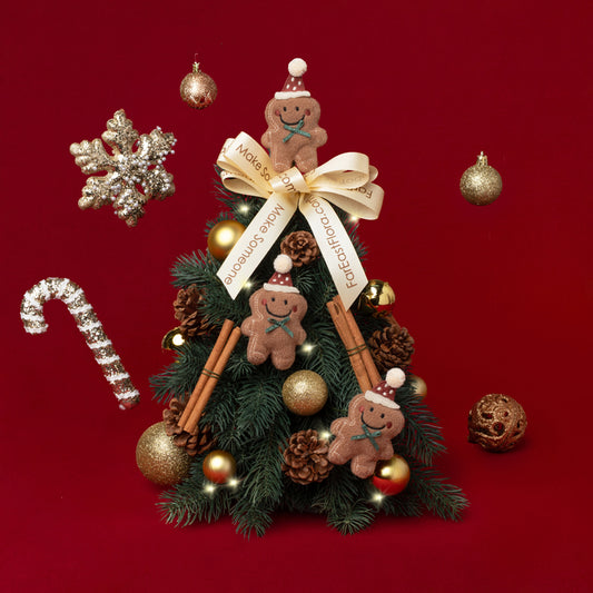 Gingerbread Joy - Mini Fresh Christmas Tree 30cm