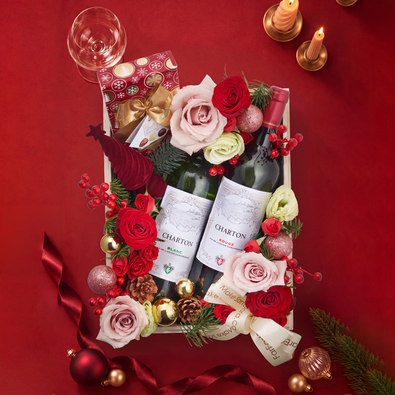 Twilight Roses & Toasts - Christmas Wine Hamper