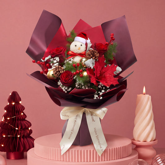 Christmas with Frosty - Flower Bouquet