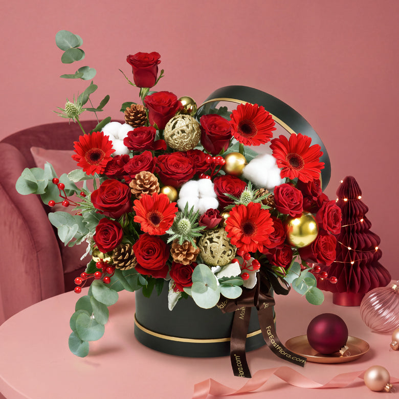 Midnight Yuletide Blooms - Table Flowers
