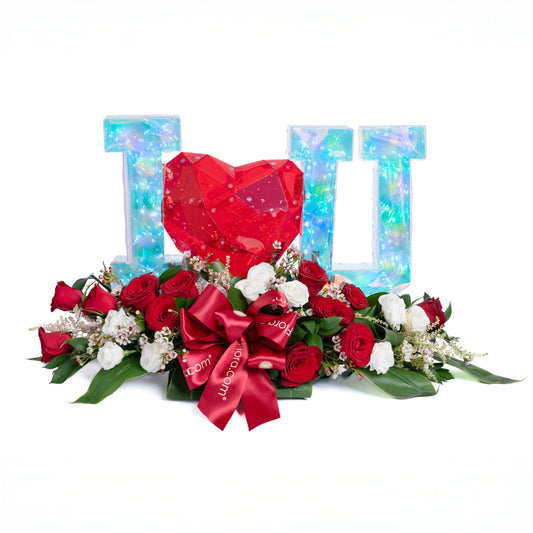 Grand Declaration “I Heart U” x Flower Gift Set