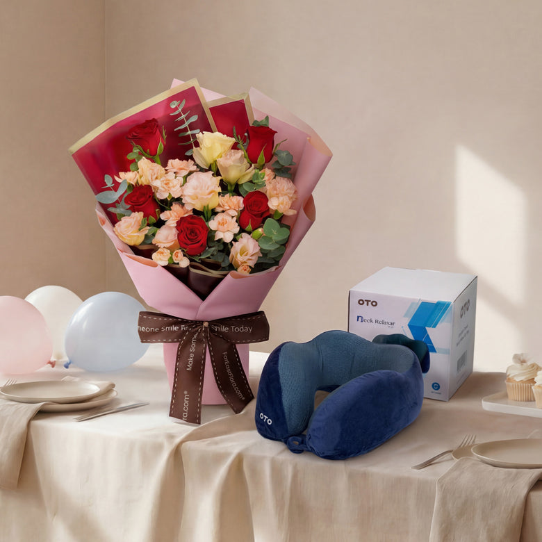 OTO Neck Relaxar x Flowers Gift Set