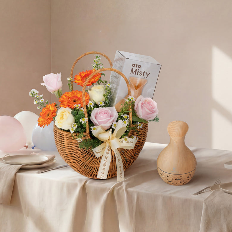 OTO Misty Air Humidifier x Flowers Gift Set