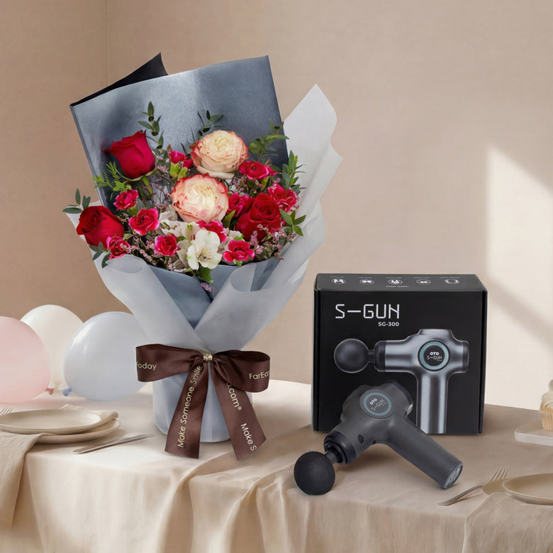OTO S-Gun Massage Gun x Flowers Gift Set
