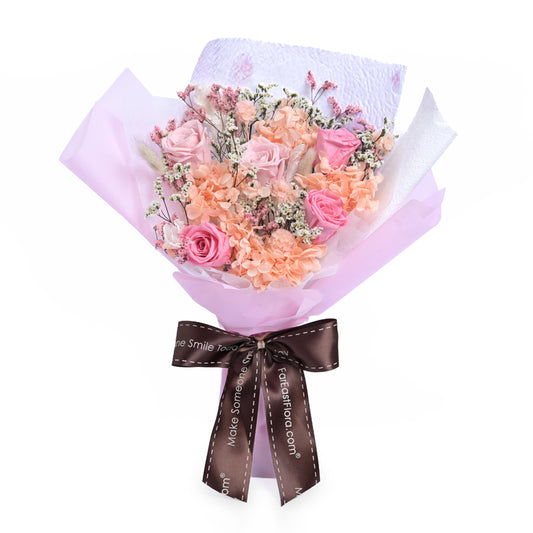 Peachy Bloom - Preserved Roses