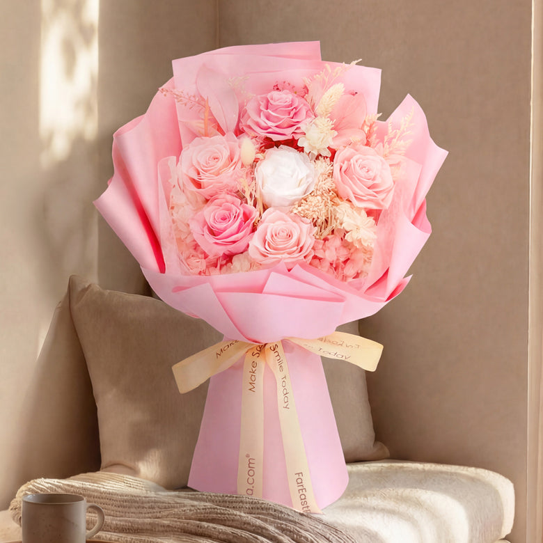 Cherished Petals – Preserved Hand Bouquet